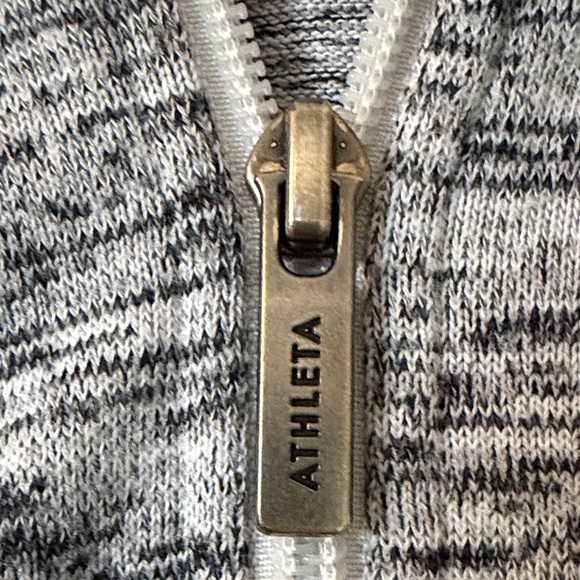 Athleta Heathered Gray Zip-Up Hoodie - Picture 2 of 5